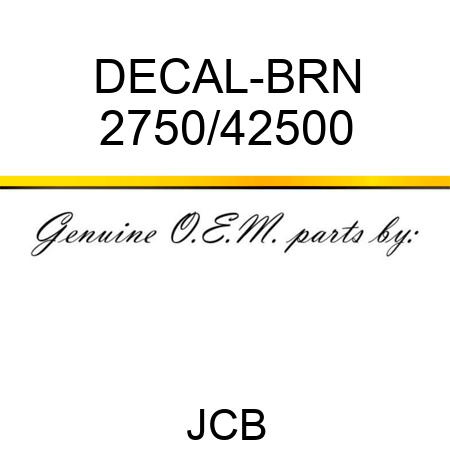 DECAL-BRN 2750/42500