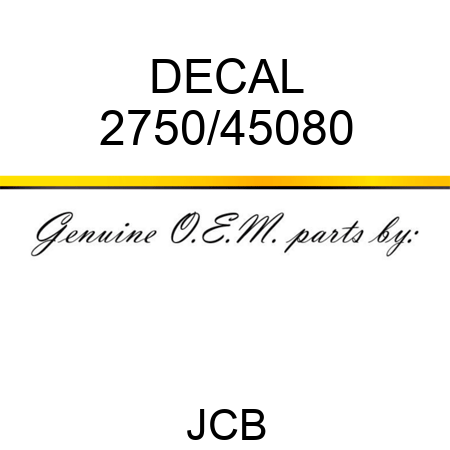 DECAL 2750/45080