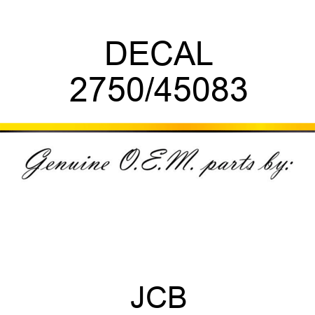 DECAL 2750/45083