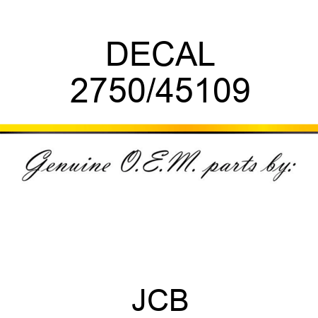 DECAL 2750/45109