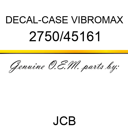 DECAL-CASE VIBROMAX 2750/45161