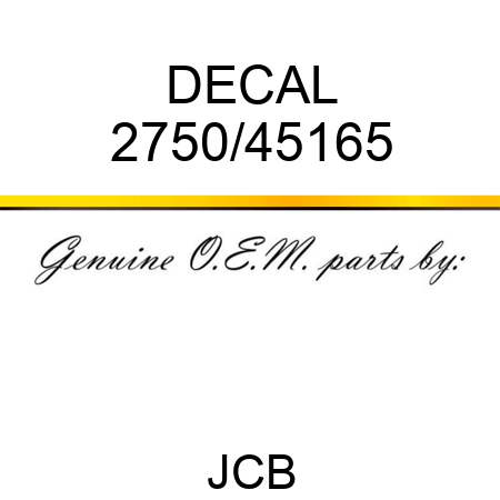 DECAL 2750/45165