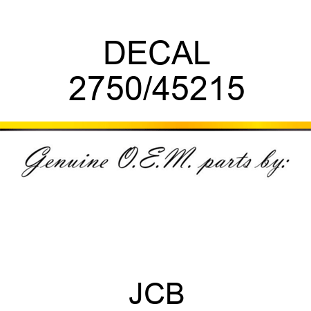 DECAL 2750/45215