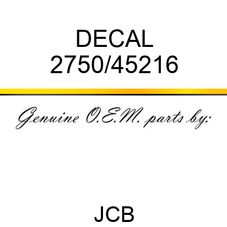 DECAL 2750/45216