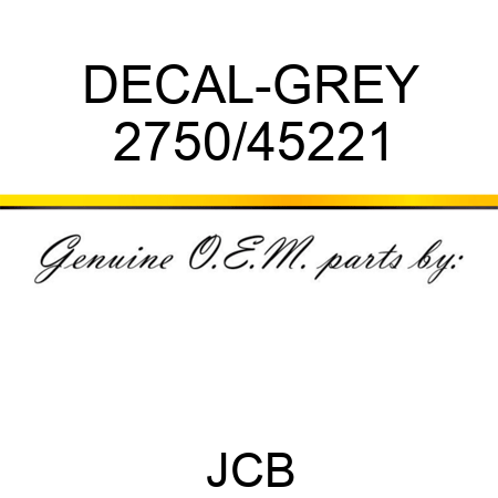DECAL-GREY 2750/45221