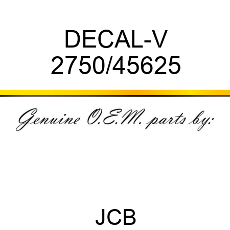 DECAL-V 2750/45625