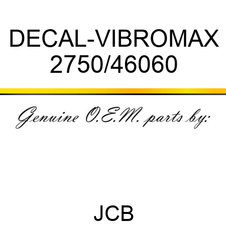 DECAL-VIBROMAX 2750/46060