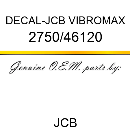 DECAL-JCB VIBROMAX 2750/46120