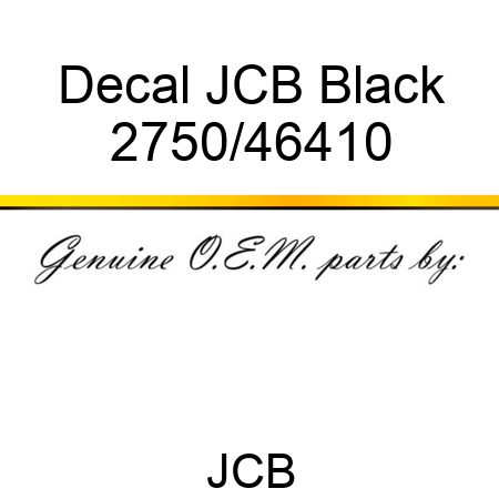 Decal JCB Black 2750/46410