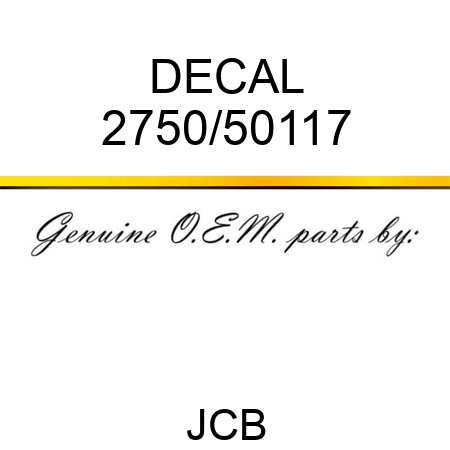 DECAL 2750/50117
