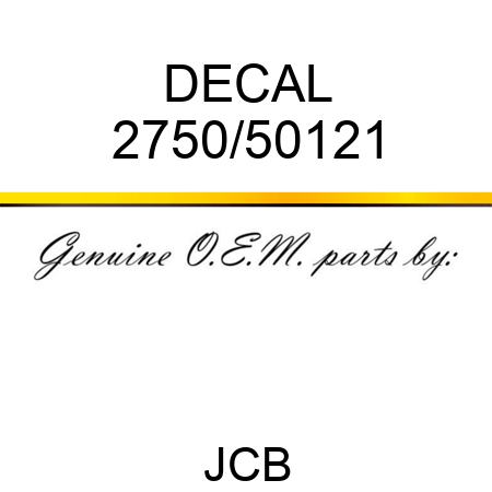 DECAL 2750/50121