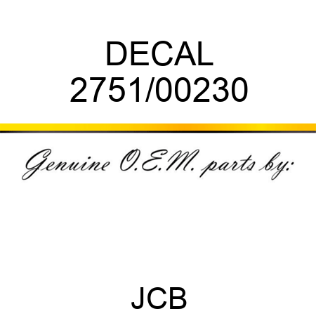 DECAL 2751/00230