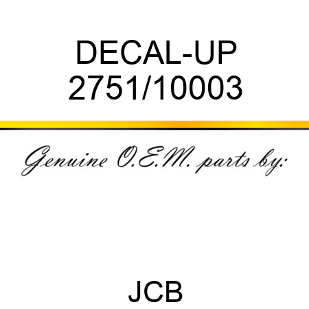 DECAL-UP 2751/10003