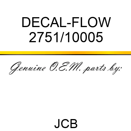 DECAL-FLOW 2751/10005