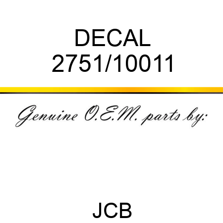 DECAL 2751/10011