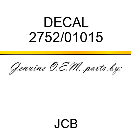 DECAL 2752/01015