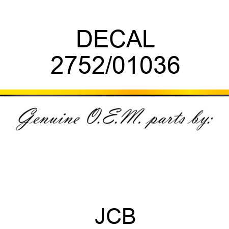 DECAL 2752/01036