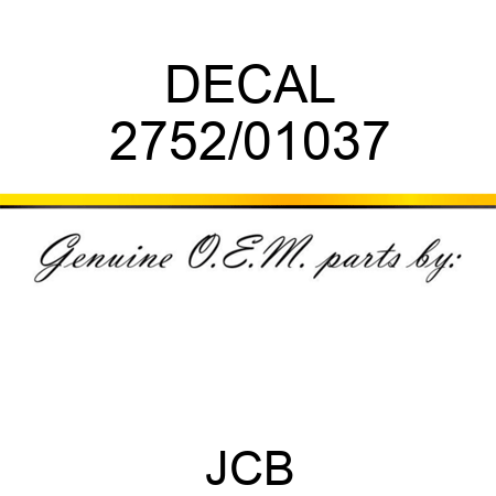 DECAL 2752/01037