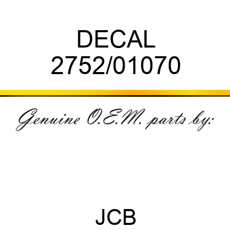 DECAL 2752/01070
