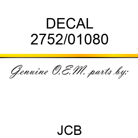 DECAL 2752/01080