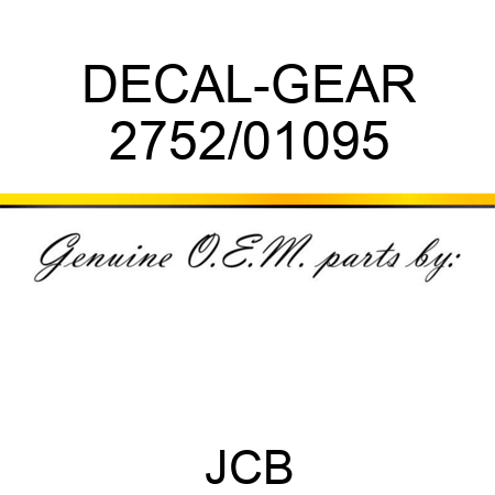 DECAL-GEAR 2752/01095