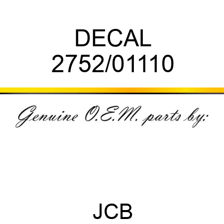 DECAL 2752/01110