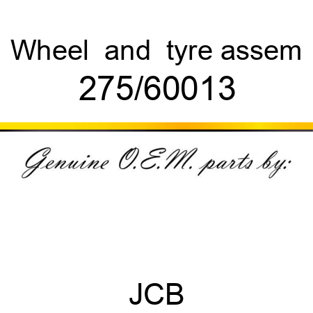 Wheel & tyre assem 275/60013