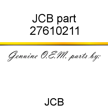 JCB part 27610211