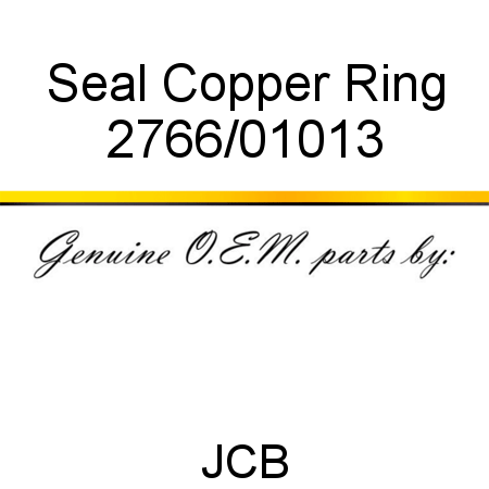 Seal, Copper Ring 2766/01013