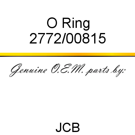 O Ring 2772/00815