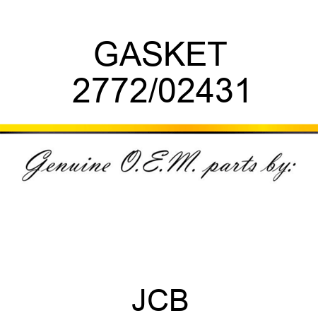 GASKET 2772/02431