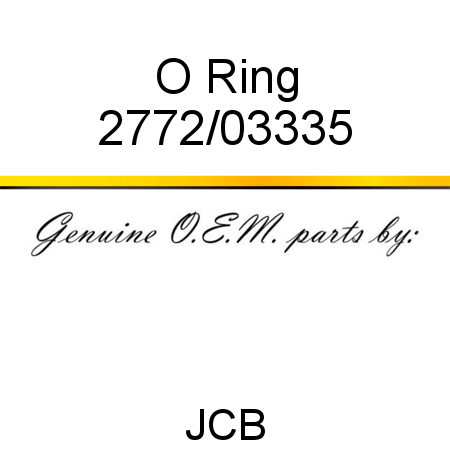 O Ring 2772/03335