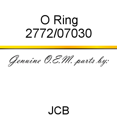 O Ring 2772/07030