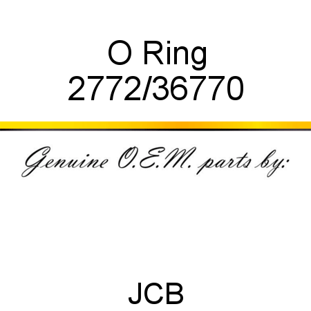 O Ring 2772/36770
