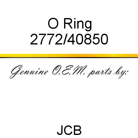 O Ring 2772/40850