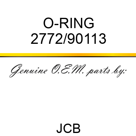 O-RING 2772/90113