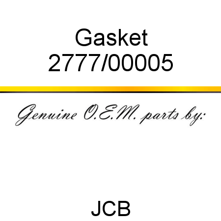 Gasket 2777/00005