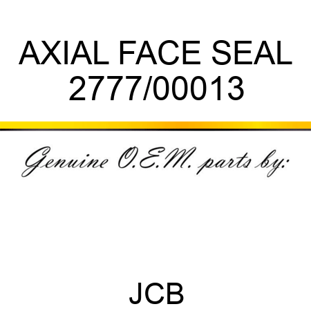 AXIAL FACE SEAL 2777/00013
