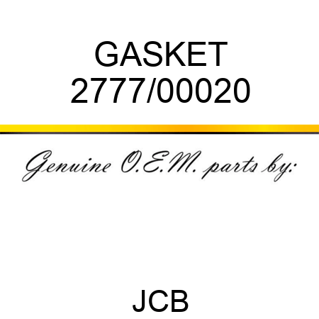 GASKET 2777/00020