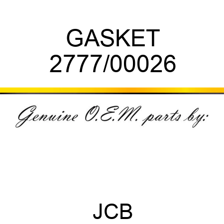 GASKET 2777/00026