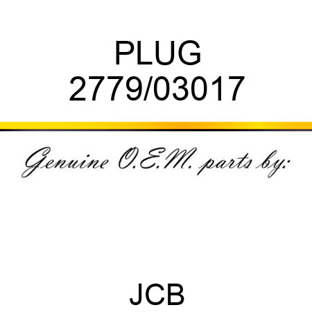 PLUG 2779/03017