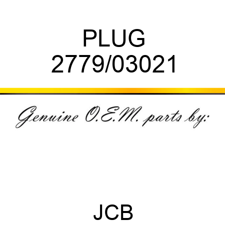 PLUG 2779/03021