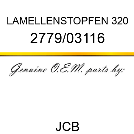 LAMELLENSTOPFEN 320 2779/03116