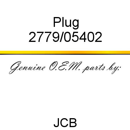 Plug 2779/05402