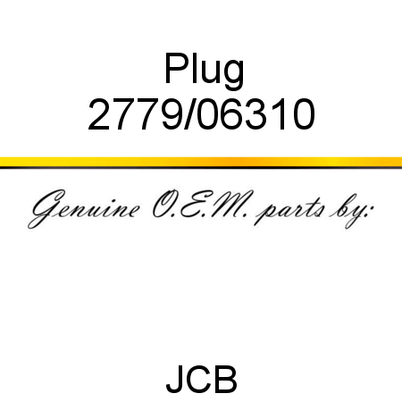 Plug 2779/06310