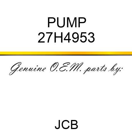 PUMP 27H4953