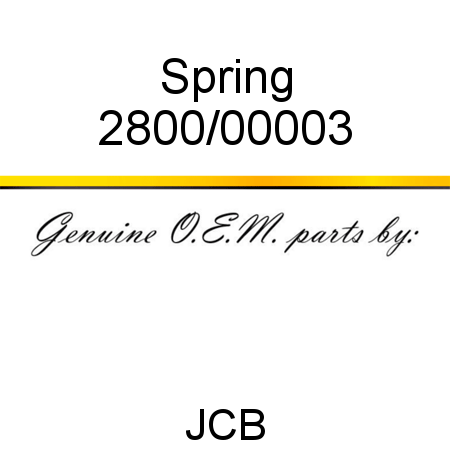 Spring 2800/00003