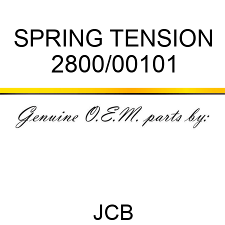 SPRING, TENSION 2800/00101