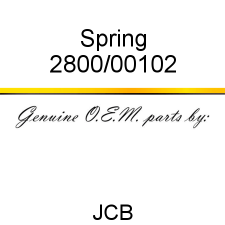 Spring 2800/00102