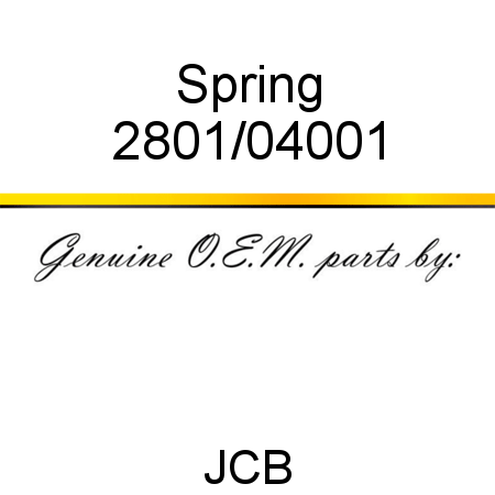 Spring 2801/04001